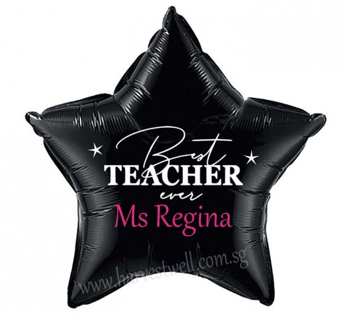 Customised Print Best Teacher Ever Foil Balloon